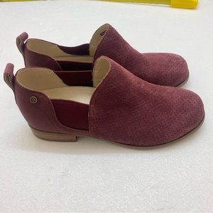 Spenco Wolf Ridge Women's Suede Leather Shootie Ankle Boot Size 8.5D Maroon Red